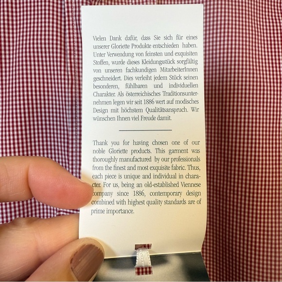 Gloriette Vienna Girls Red Plaid Long Sleeve Popover Blouse US Size 5-6 NWT - Picture 4 of 10